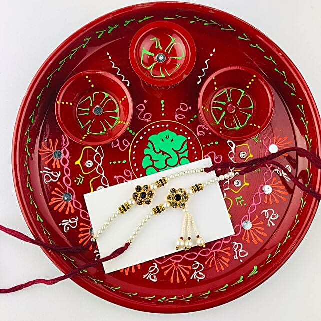 Pyar Bhara Rakhi with Traditional Thali