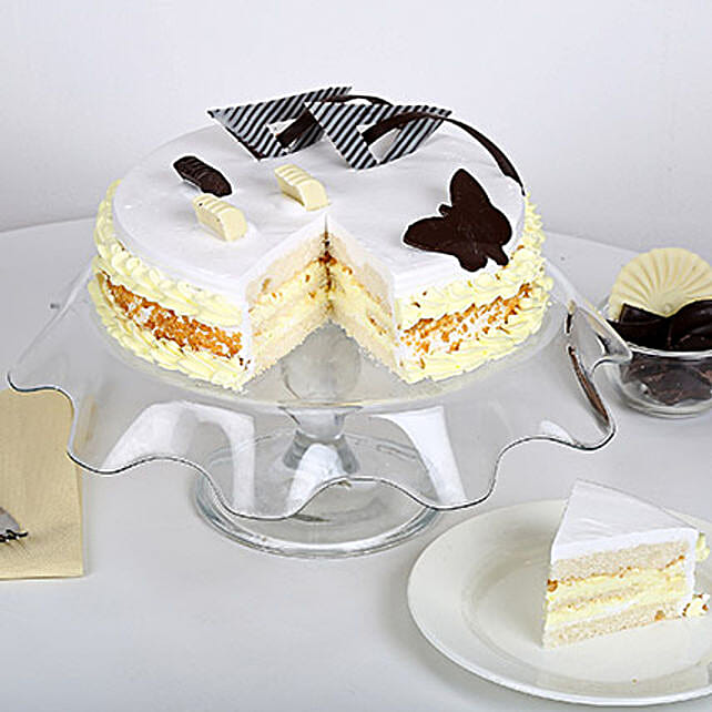 Butterscotch Round Cake Half kg Eggless